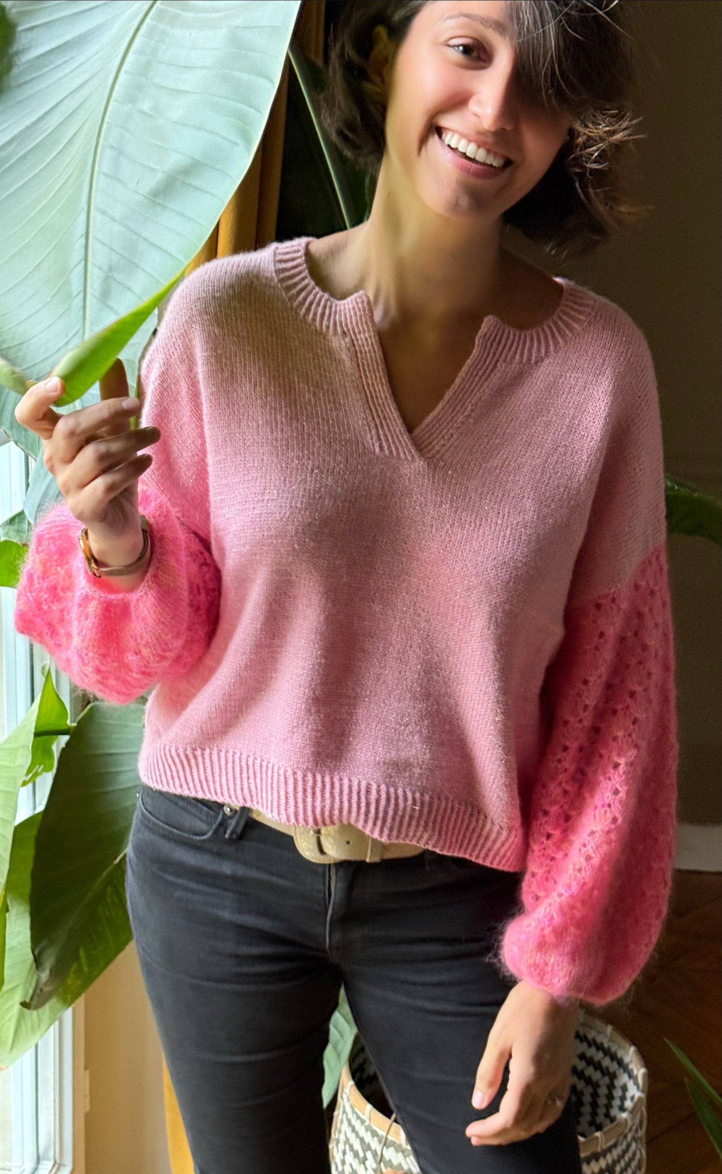 Combo laine pour tricoter le pull Flecks of Sunshine (design Heidi Kastner)