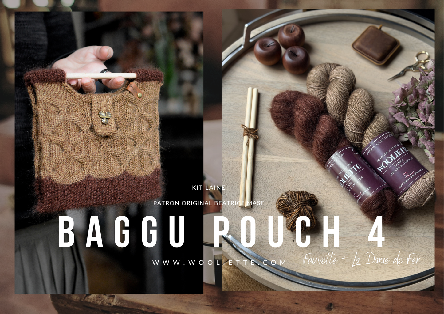Kit laine et accessoires BAGGU Pouch N°4 par Béatrice Mase