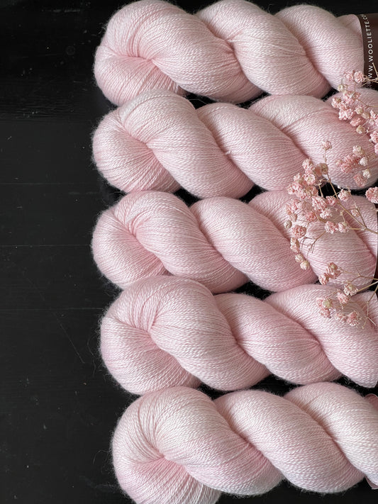 Silky Lace Merino & Soie Soft Pink