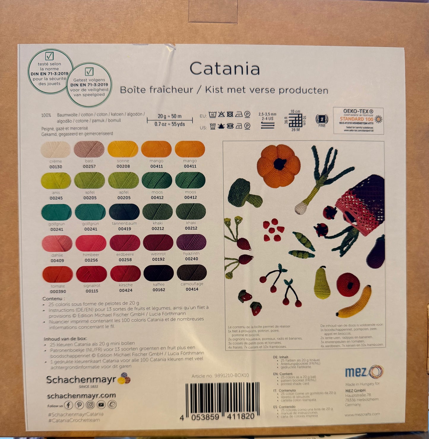 Schachenmayr Amigurumi Box Catania FRESH – Pack 25 Couleurs Coton Mercerisé | Wooliette