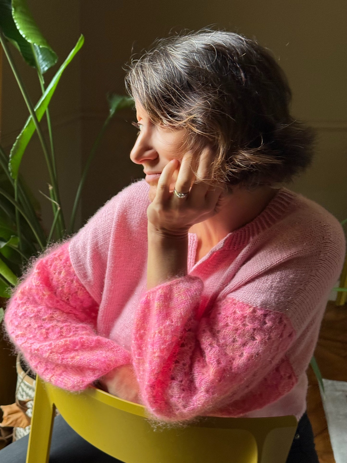 Combo laine pour tricoter le pull Flecks of Sunshine (design Heidi Kastner)