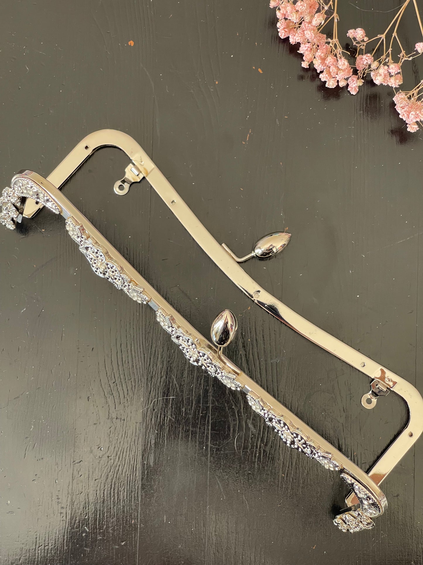 Fermoir en metal pour sac / trousse 27,5 cm