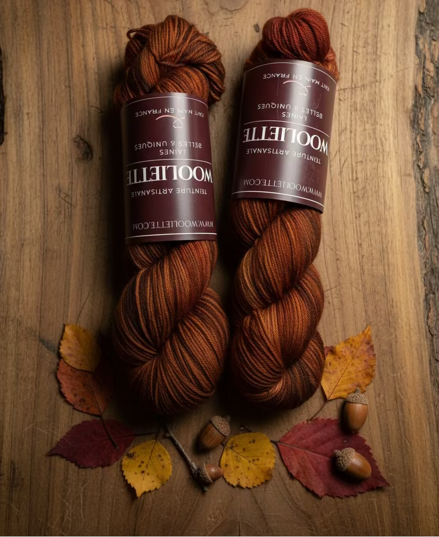 Laine Wooliette coloris Golden Fall, base Cybele mérinos et nylon, laine à chaussettes