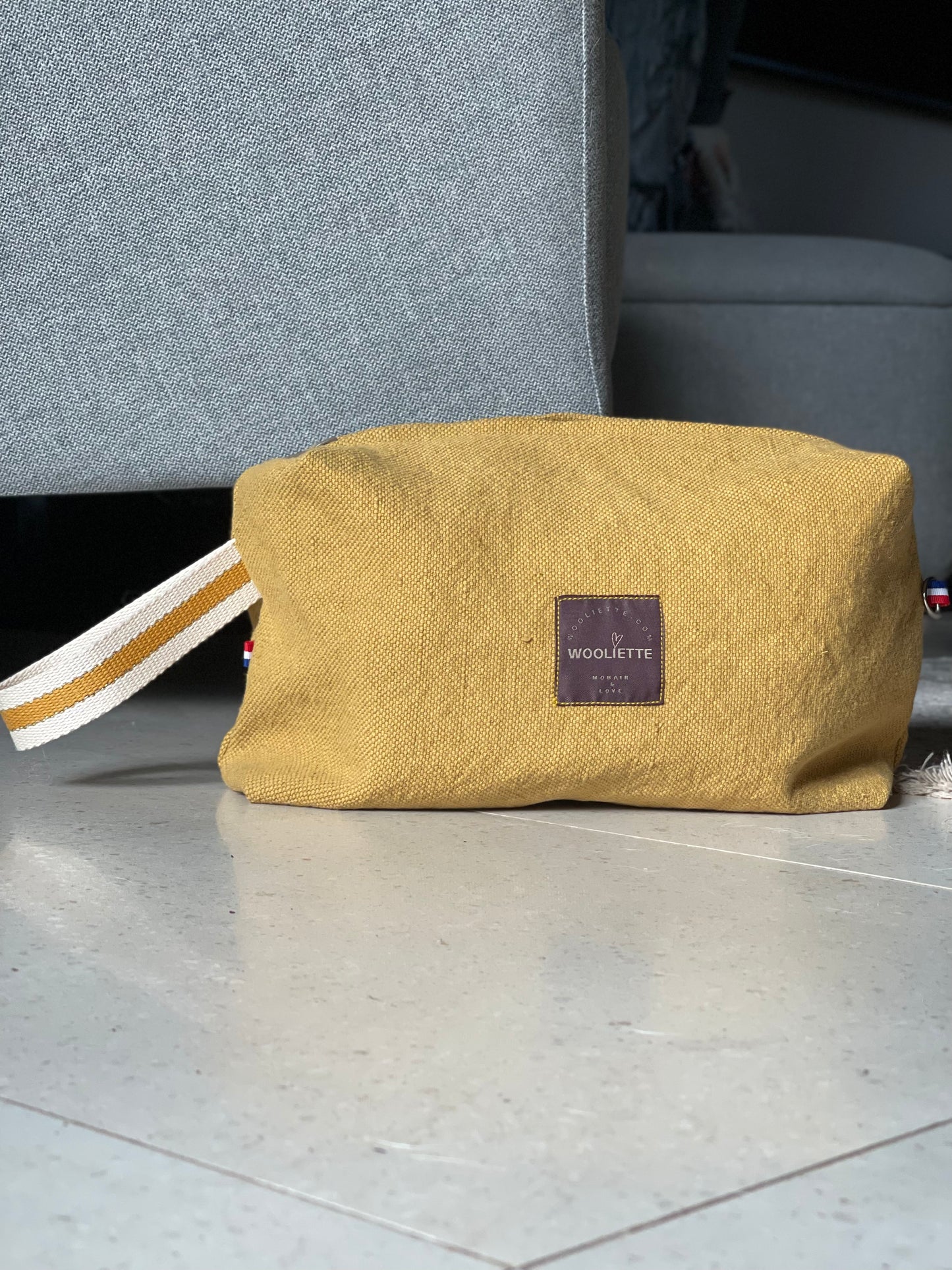 Trousse à ouvrage en lin