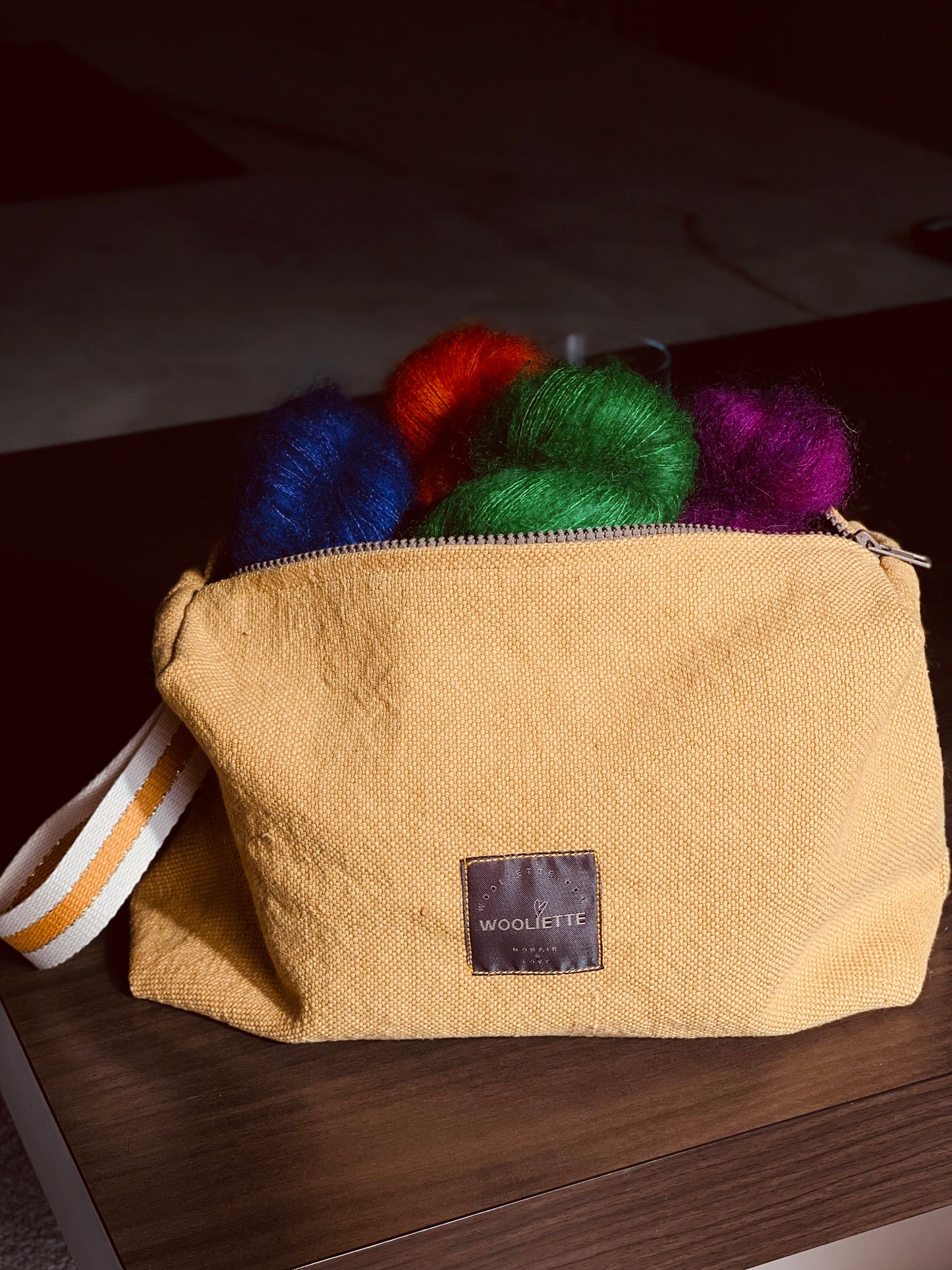 Trousse à ouvrage en lin