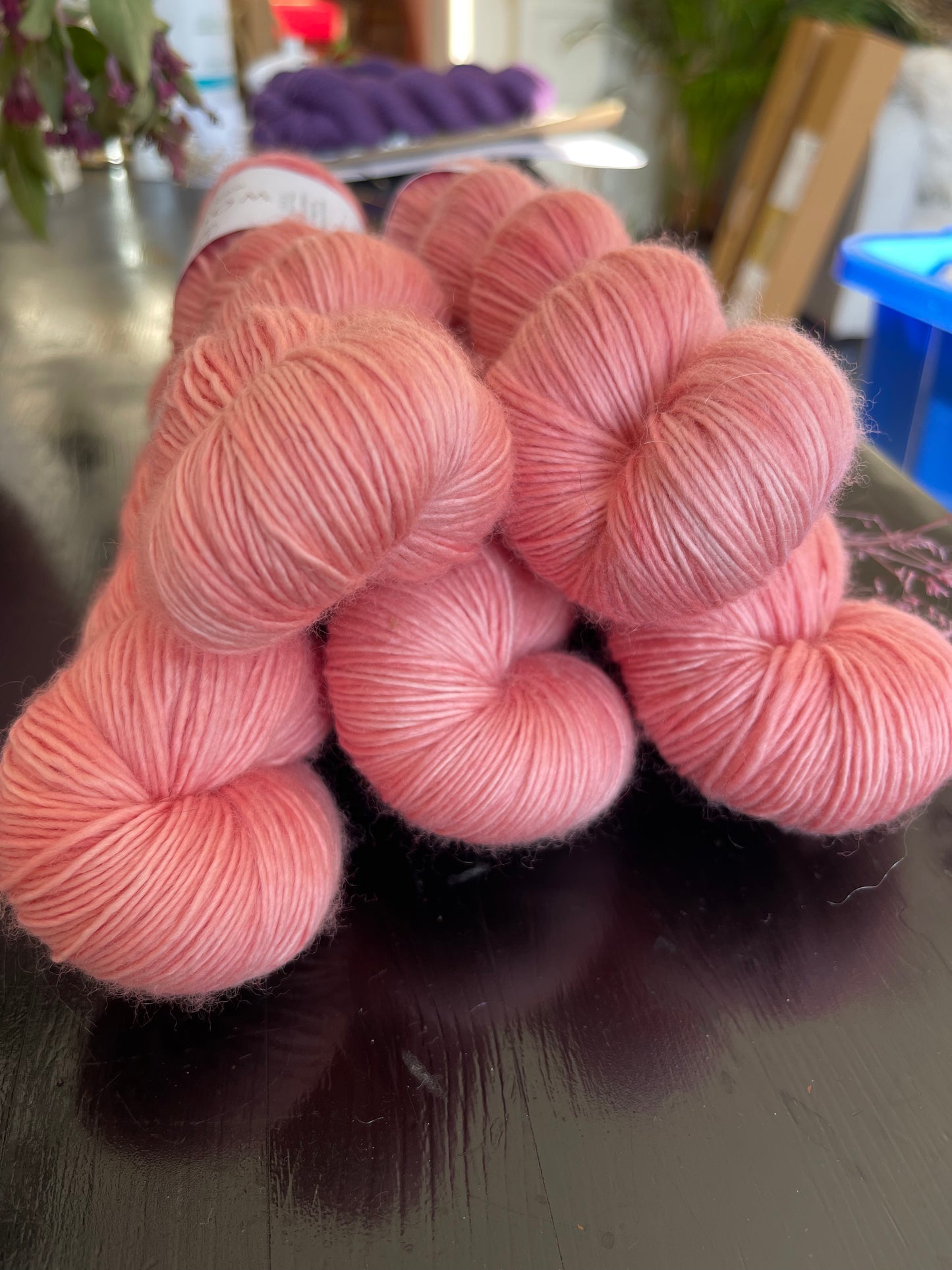 Felicia Single merino fingering Coral Blush