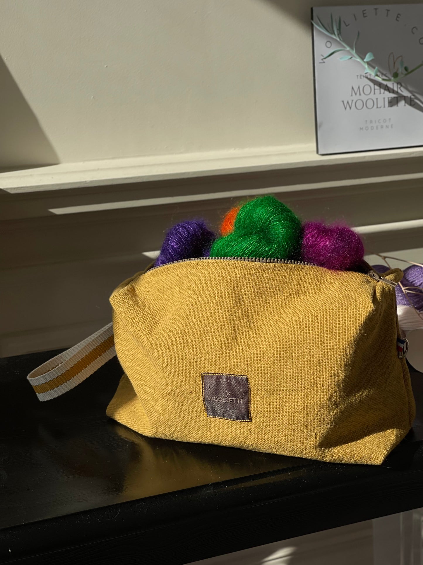 Trousse à ouvrage en lin