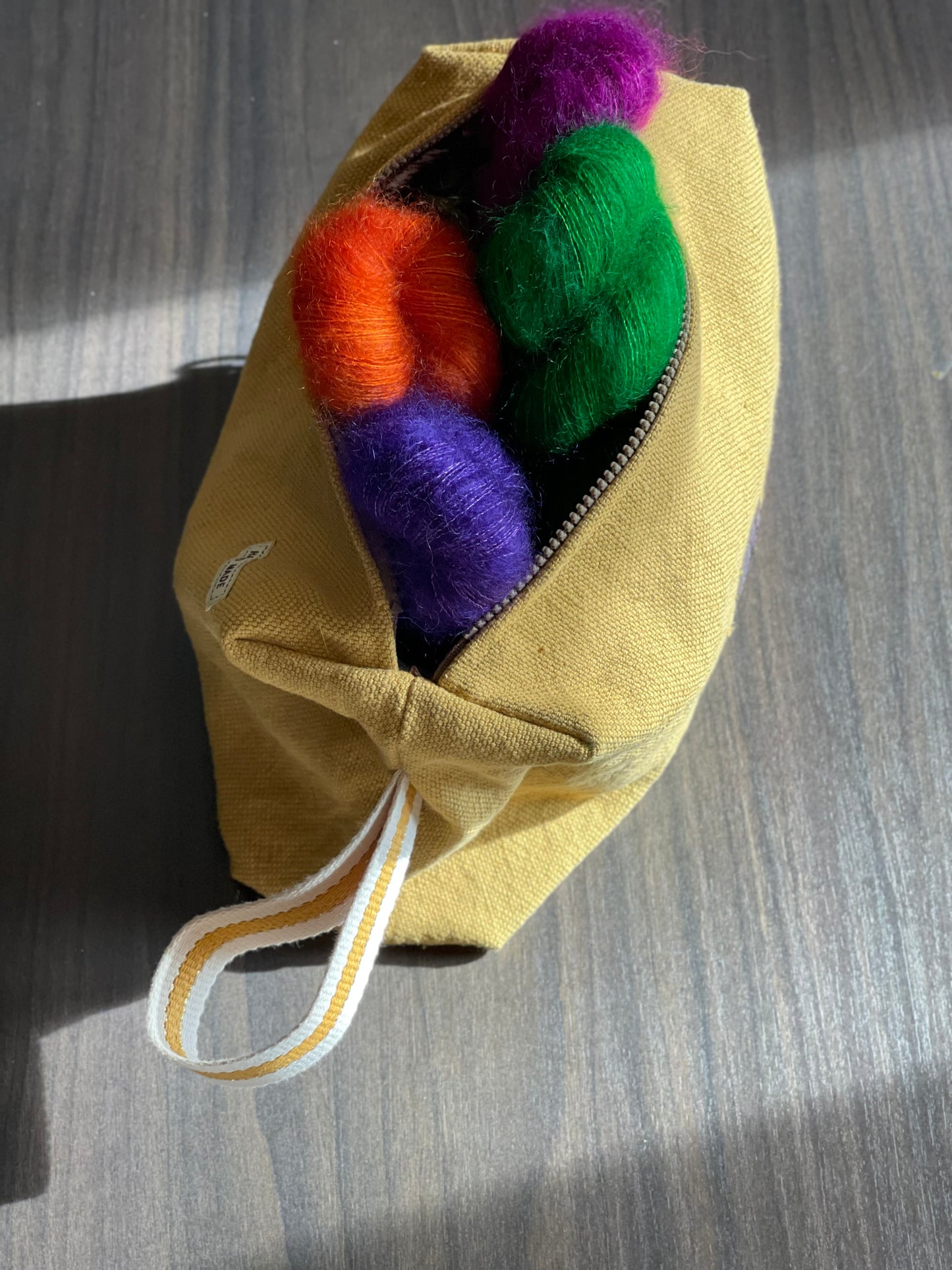 Trousse à ouvrage en lin