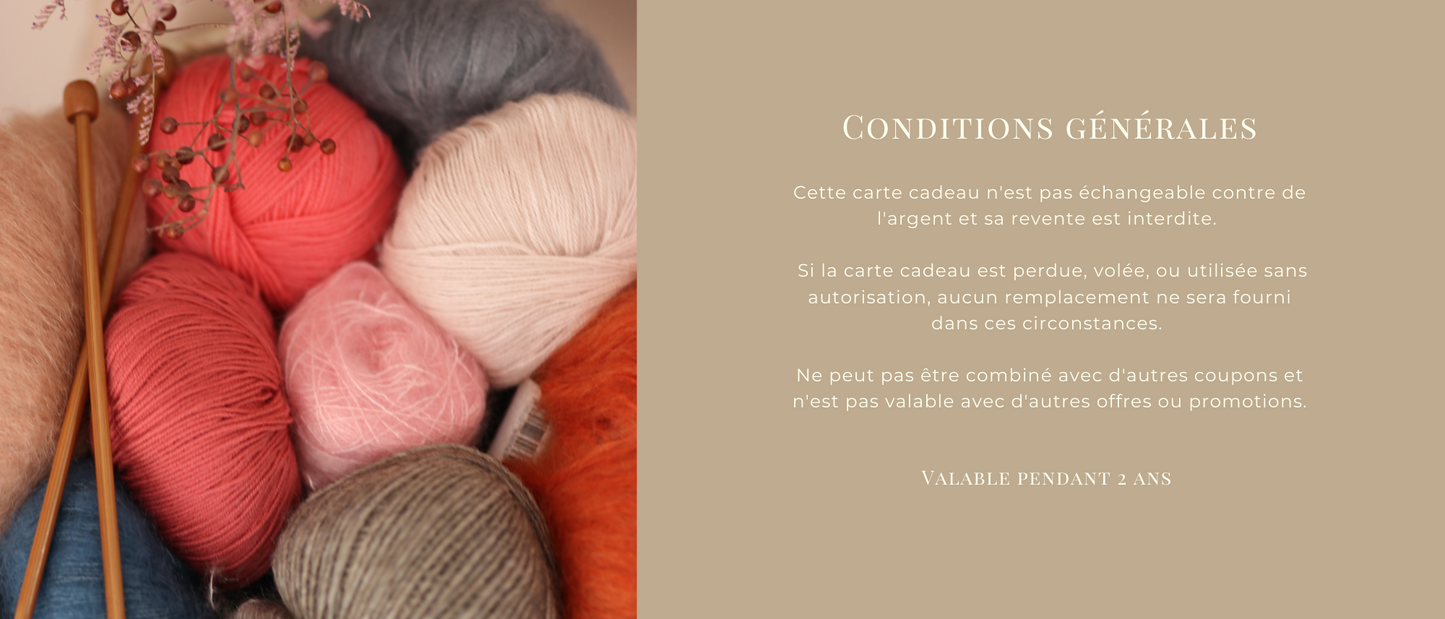 Carte cadeau Wooliette Laine & Co