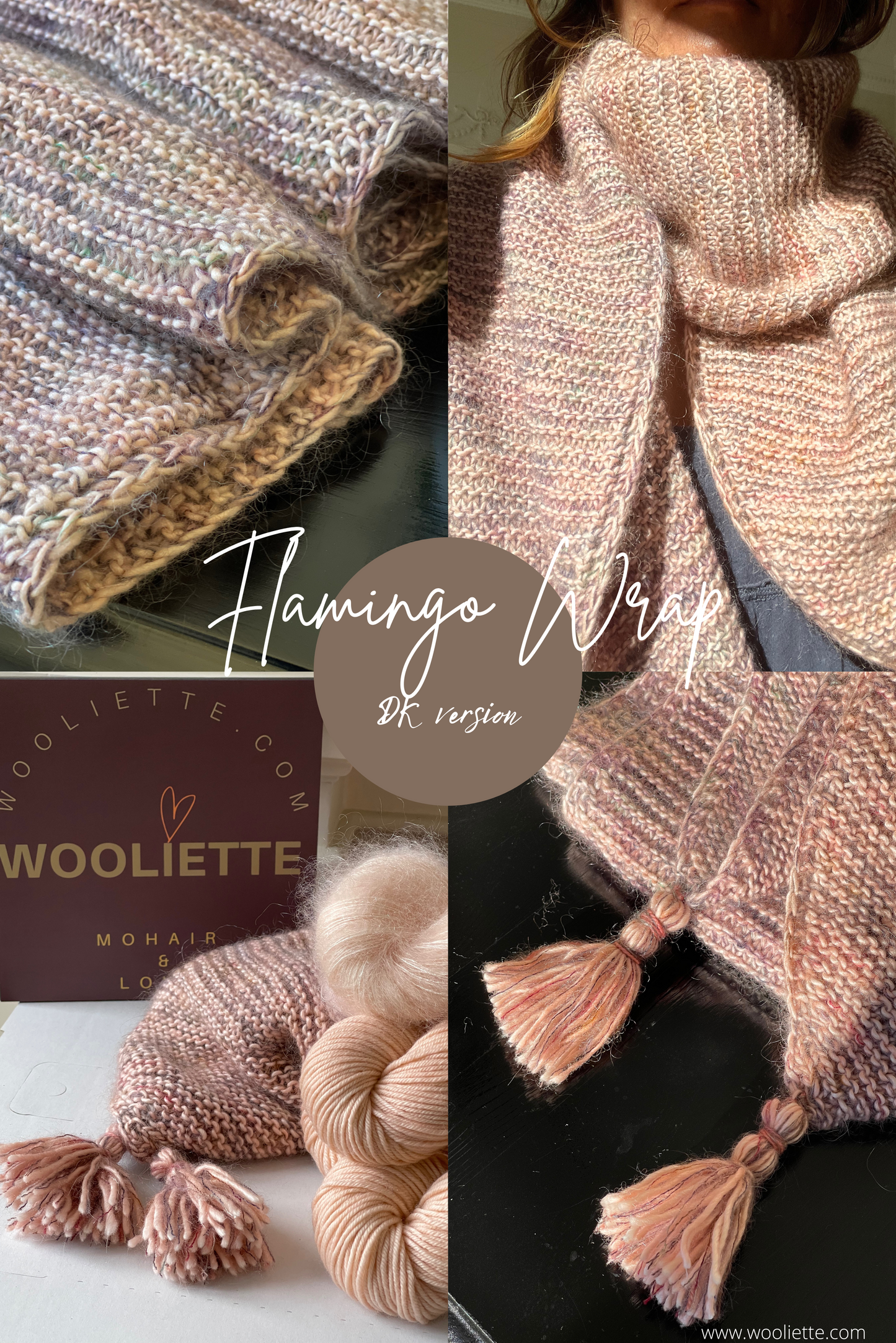 Flamingo Wrap DK Yarn Version PDF ENGLISH