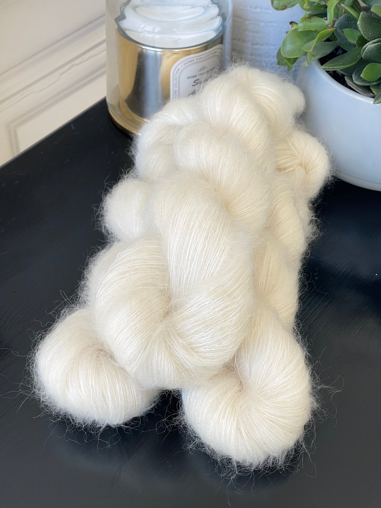 Doucette Kid Mohair & Soie Wooliette Neige