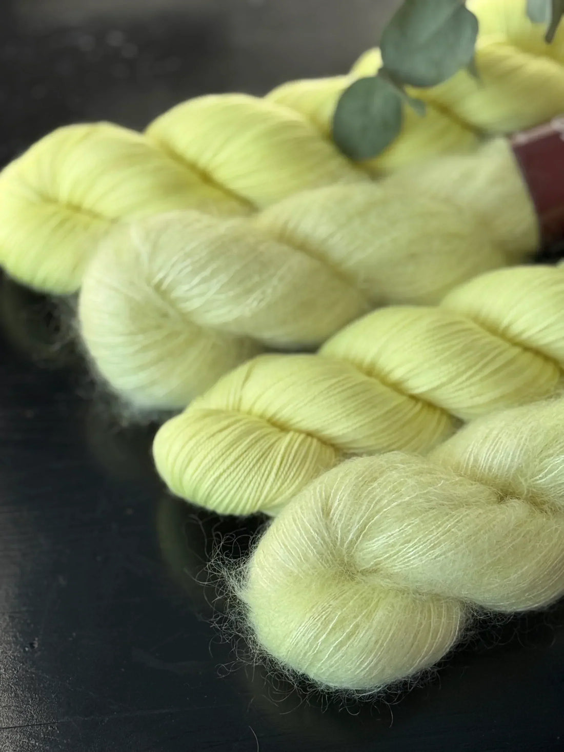 laine artisanale Wooliette, coloris O'sole , mohair et soie Doucette