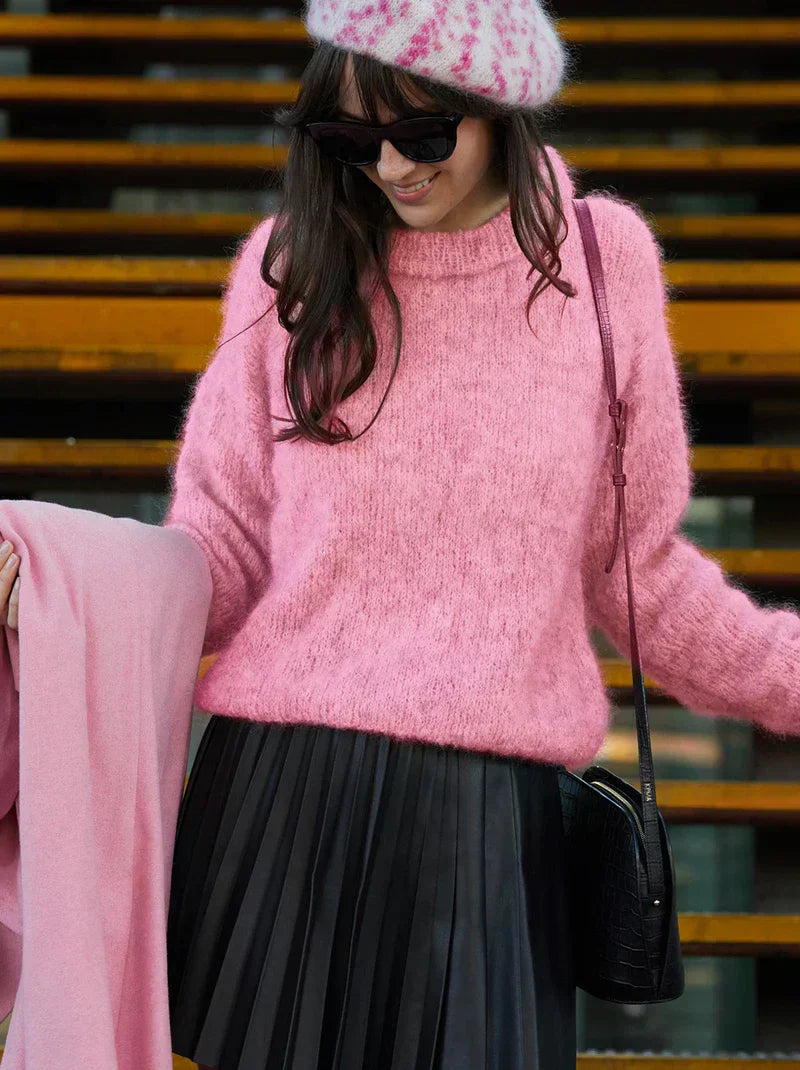 Laine artisanale Wooliette - teint à la main en France - pull double mohair Wooliette Chamallow