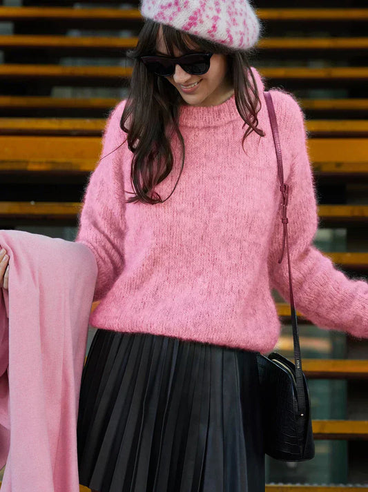 Laine artisanale Wooliette - teint à la main en France - pull double mohair Wooliette Chamallow