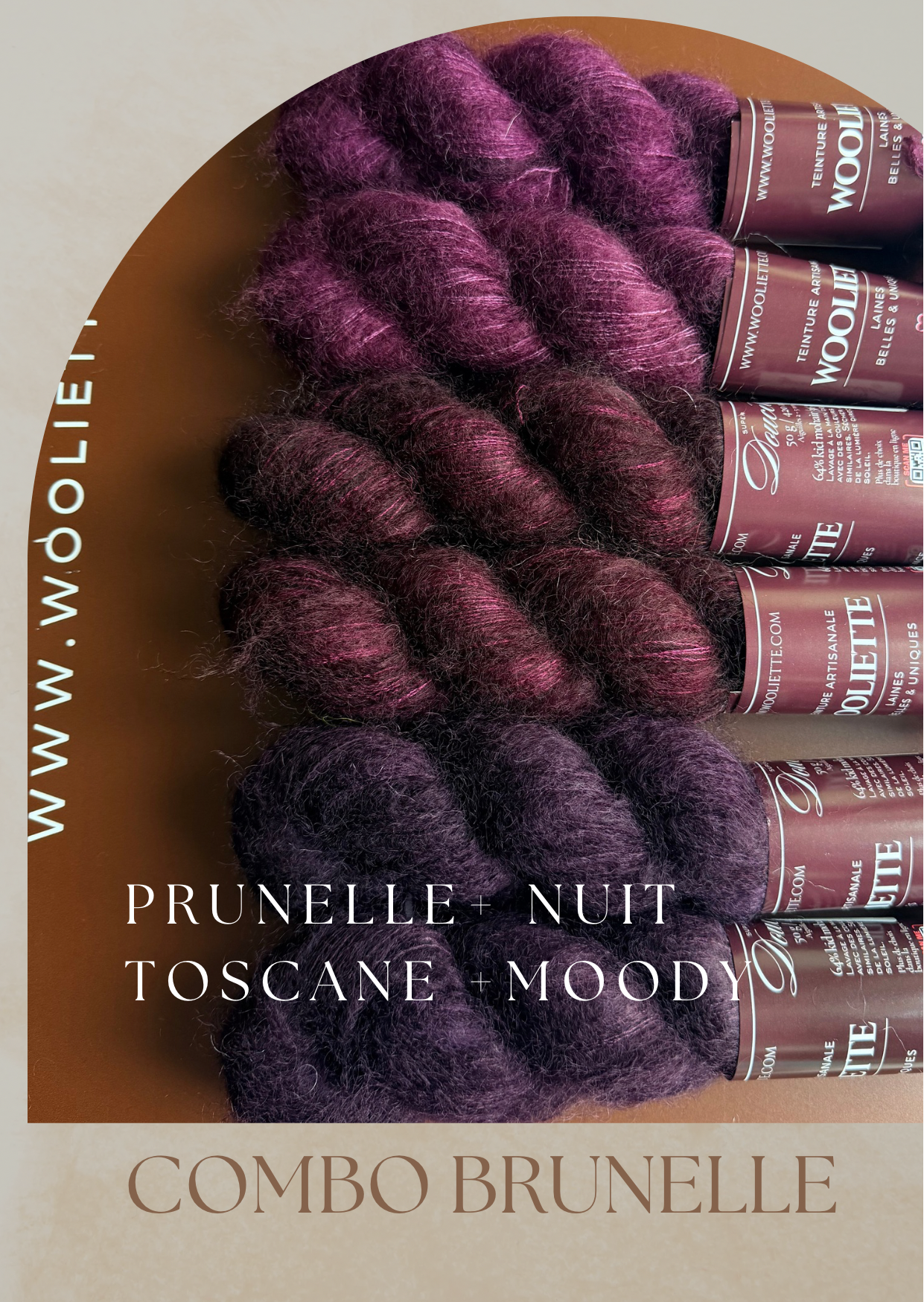 Combo Laine Pull Brunelle + Patron PDF Offert - Mohair Soie - Wooliette