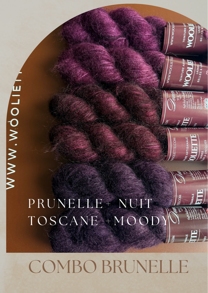 Combo Laine Pull Brunelle + Patron PDF Offert - Mohair Soie - Wooliette