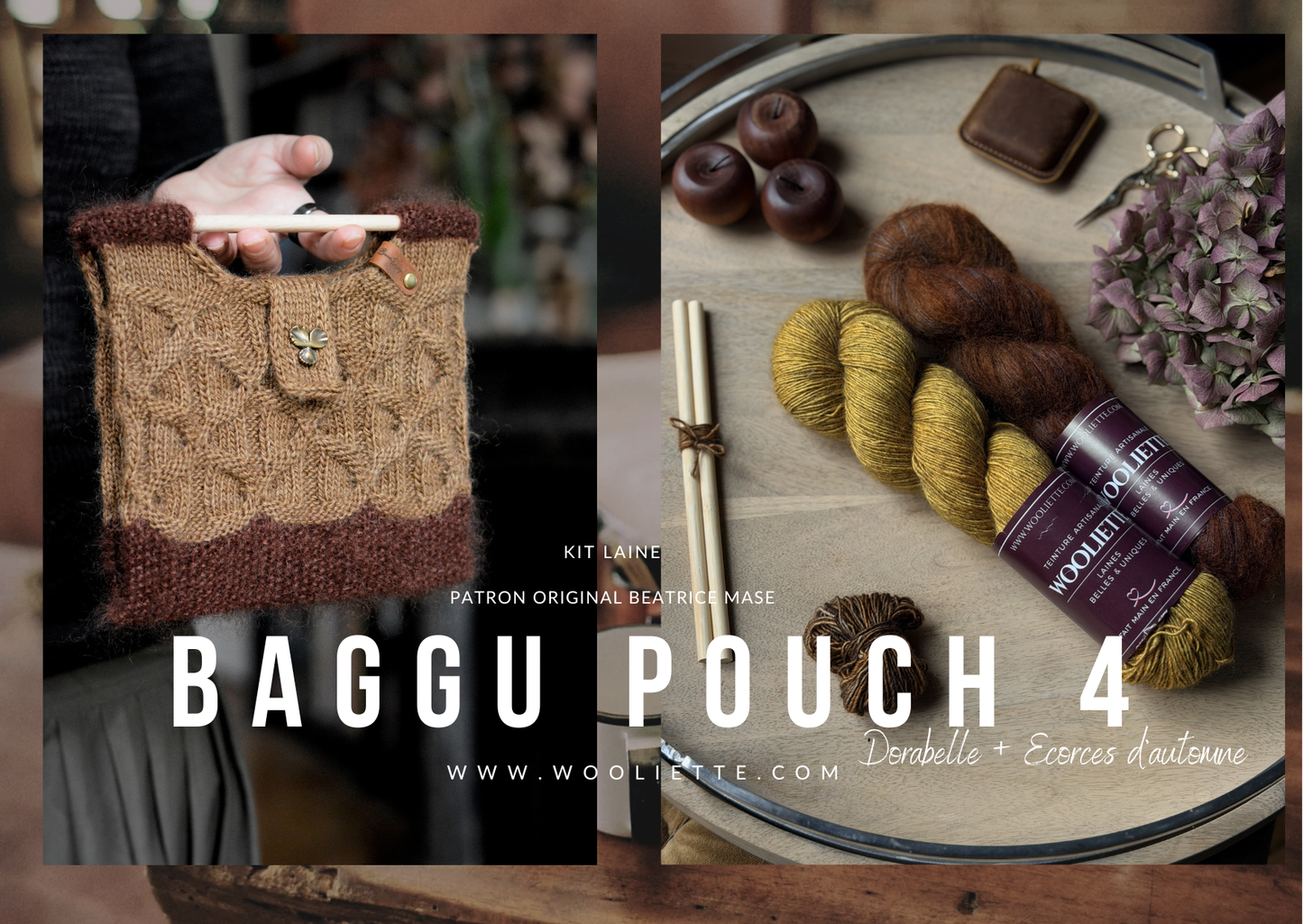 Kit laine et accessoires BAGGU Pouch N°4 par Béatrice Mase