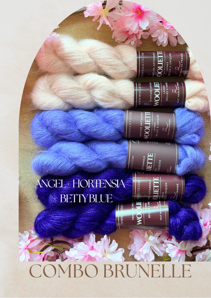 Combo Laine Pull Brunelle + Patron PDF Offert - Mohair Soie - Wooliette