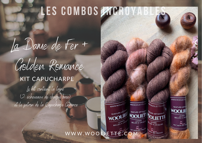 Kit laine et patron Capucharpe Garance base Yalux + Mohair
