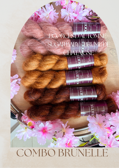 Combo Laine Pull Brunelle + Patron PDF Offert - Mohair Soie - Wooliette