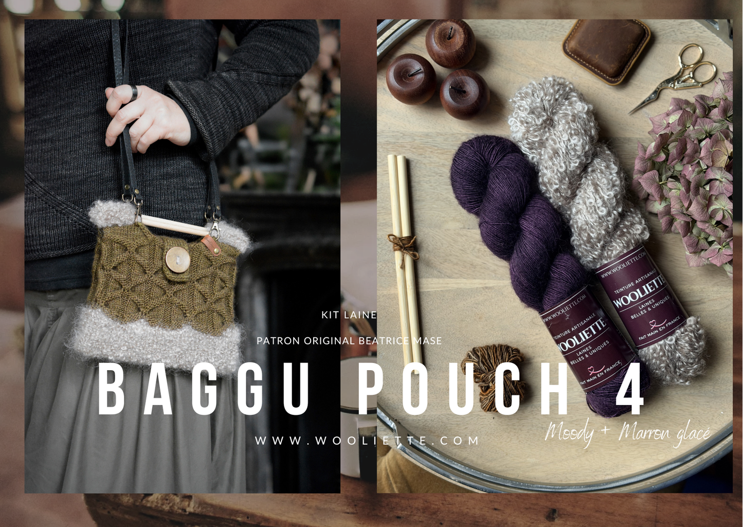 Kit laine et accessoires BAGGU Pouch N°4 par Béatrice Mase