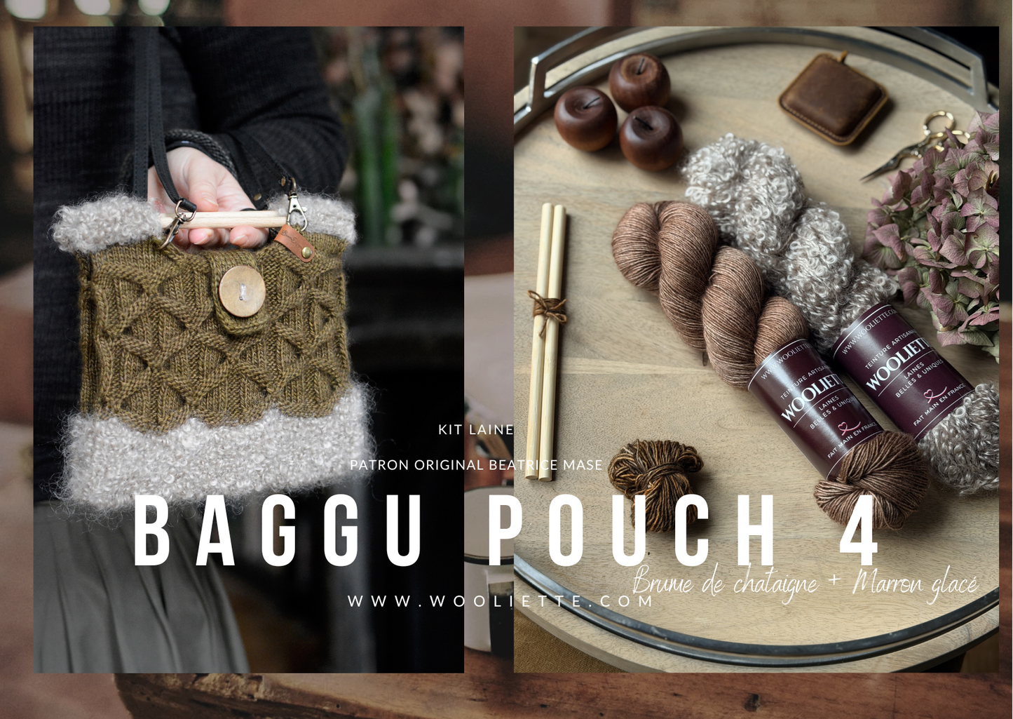Kit laine et accessoires BAGGU Pouch N°4 par Béatrice Mase