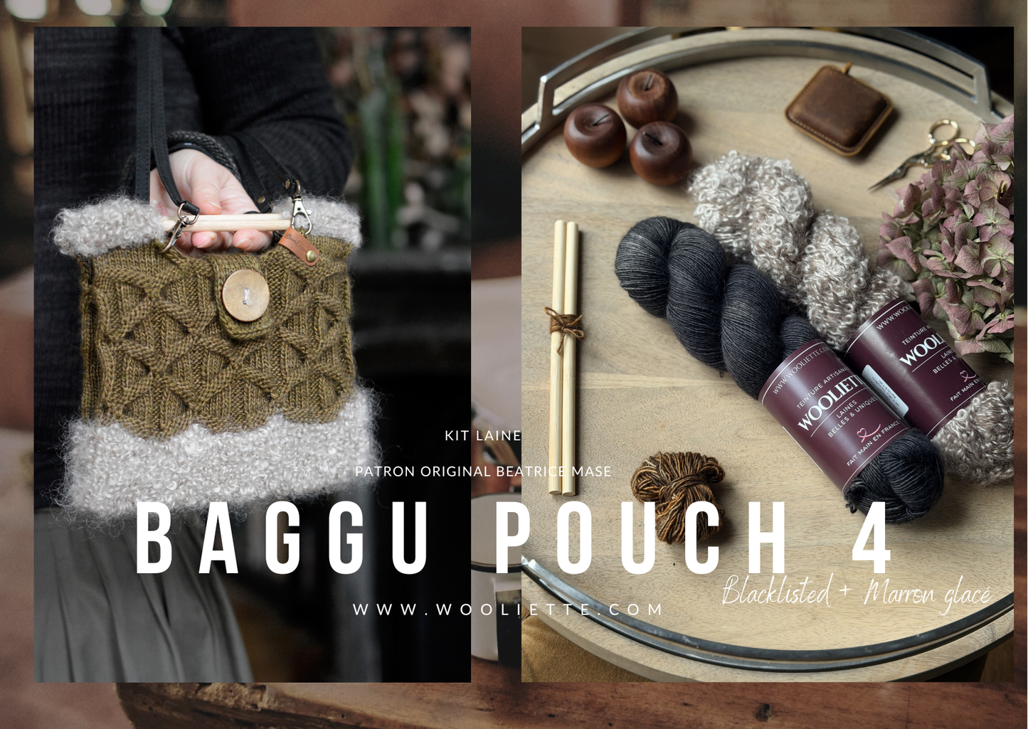 Kit laine et accessoires BAGGU Pouch N°4 par Béatrice Mase