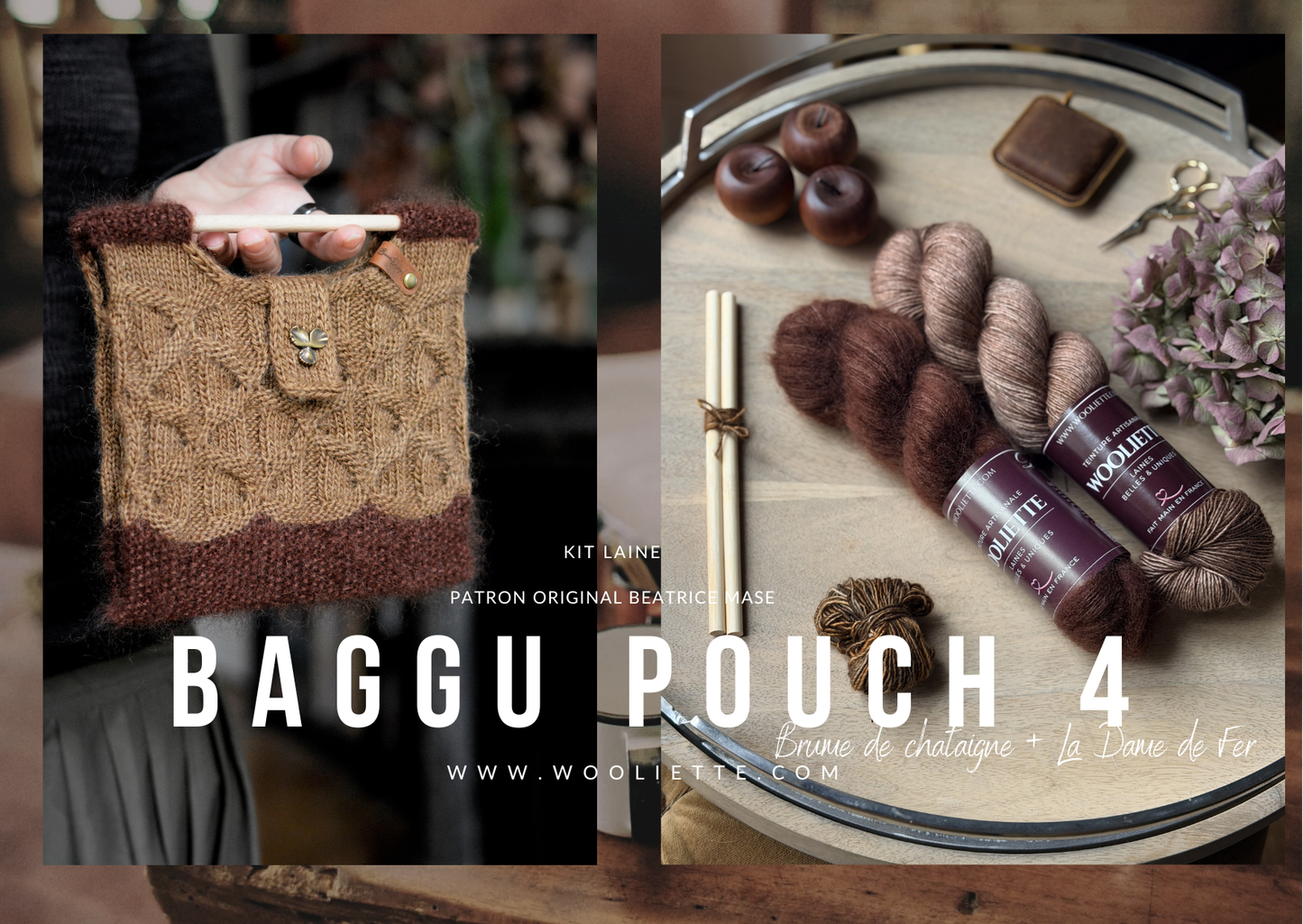 Kit laine et accessoires BAGGU Pouch N°4 par Béatrice Mase