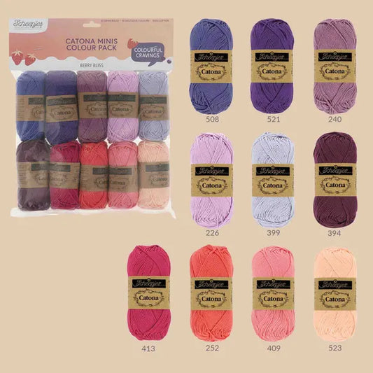 Scheepjes Berry Bliss  – Pack 10 Couleurs Coton Mercerisé | Wooliette