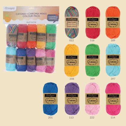 Scheepjes Fruit Platter – Pack 10 Couleurs Coton Mercerisé | Wooliette