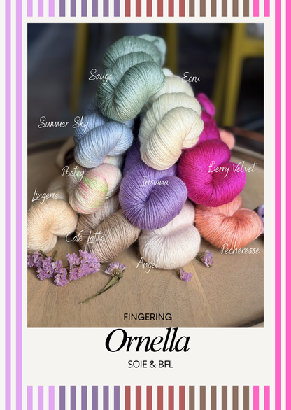 Ornella Fingering Berry Velvet – Fil BFL Soie | Wooliette