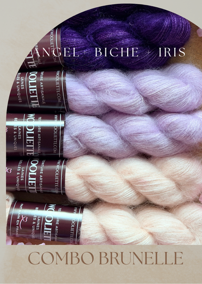 Combo Laine Pull Brunelle + Patron PDF Offert - Mohair Soie - Wooliette