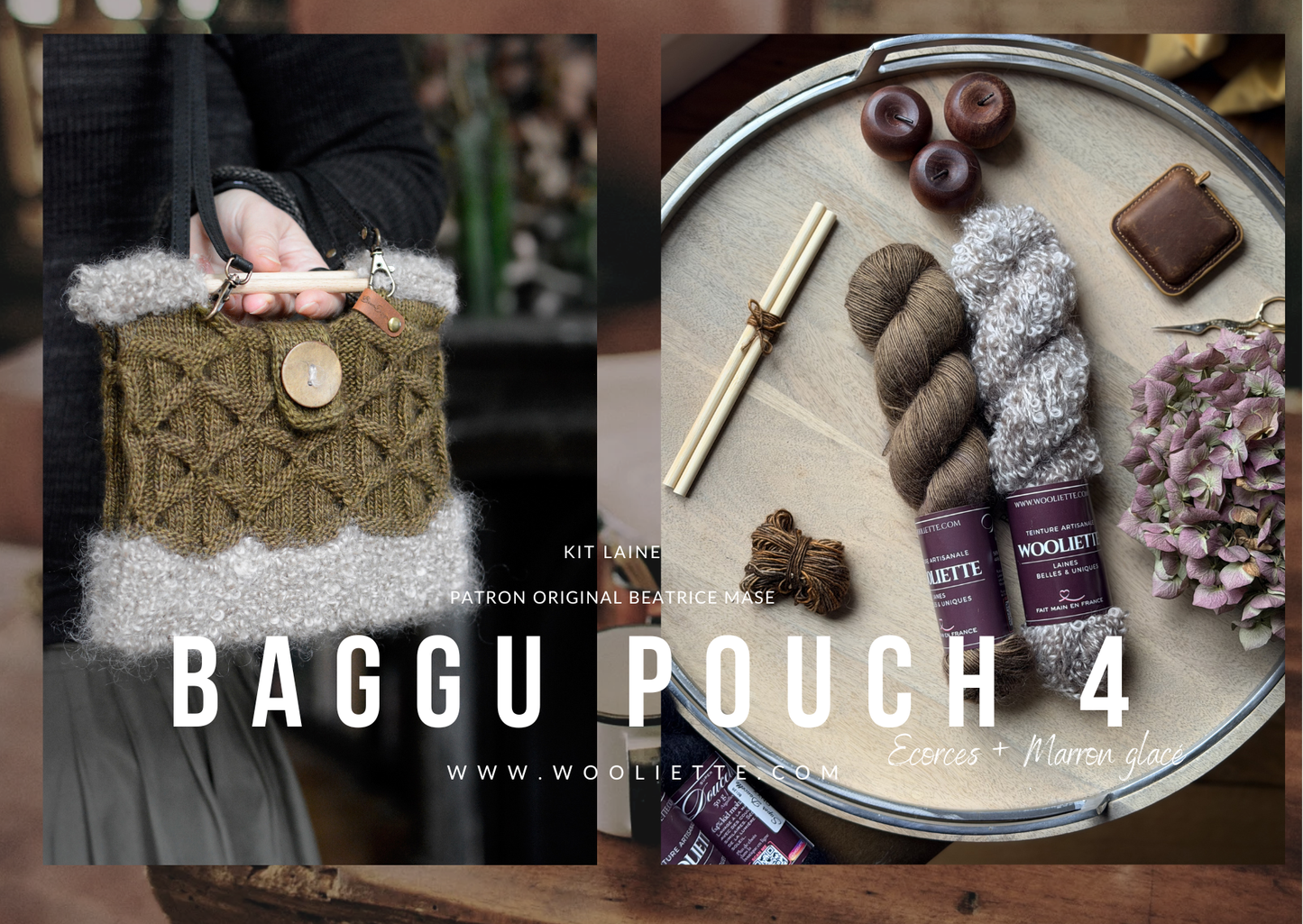 Kit laine et accessoires BAGGU Pouch N°4 par Béatrice Mase