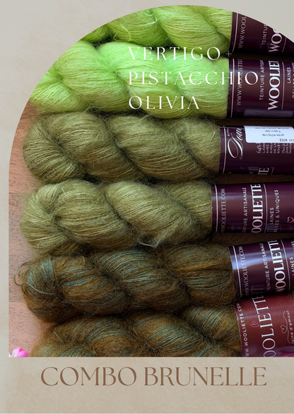 Combo Laine Pull Brunelle + Patron PDF Offert - Mohair Soie - Wooliette