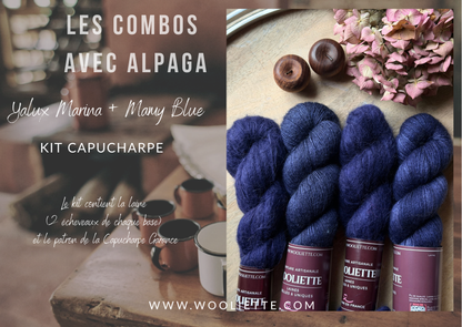 Kit laine et patron Capucharpe Garance base Alpaga