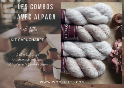 Kit laine et patron Capucharpe Garance base Alpaga