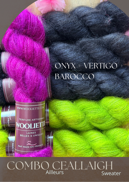 Combo Pull Ceallaigh Sweater (Ailleurs) - Mohair Soie Doucette