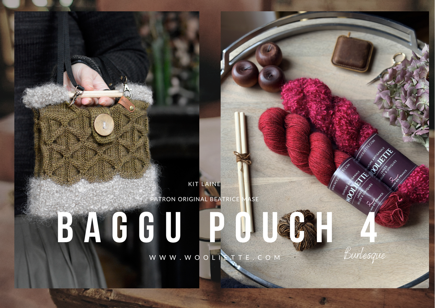Kit laine et accessoires BAGGU Pouch N°4 par Béatrice Mase