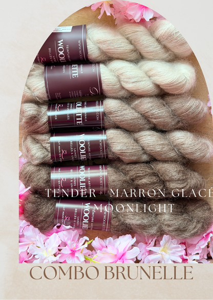 Combo Laine Pull Brunelle + Patron PDF Offert - Mohair Soie - Wooliette