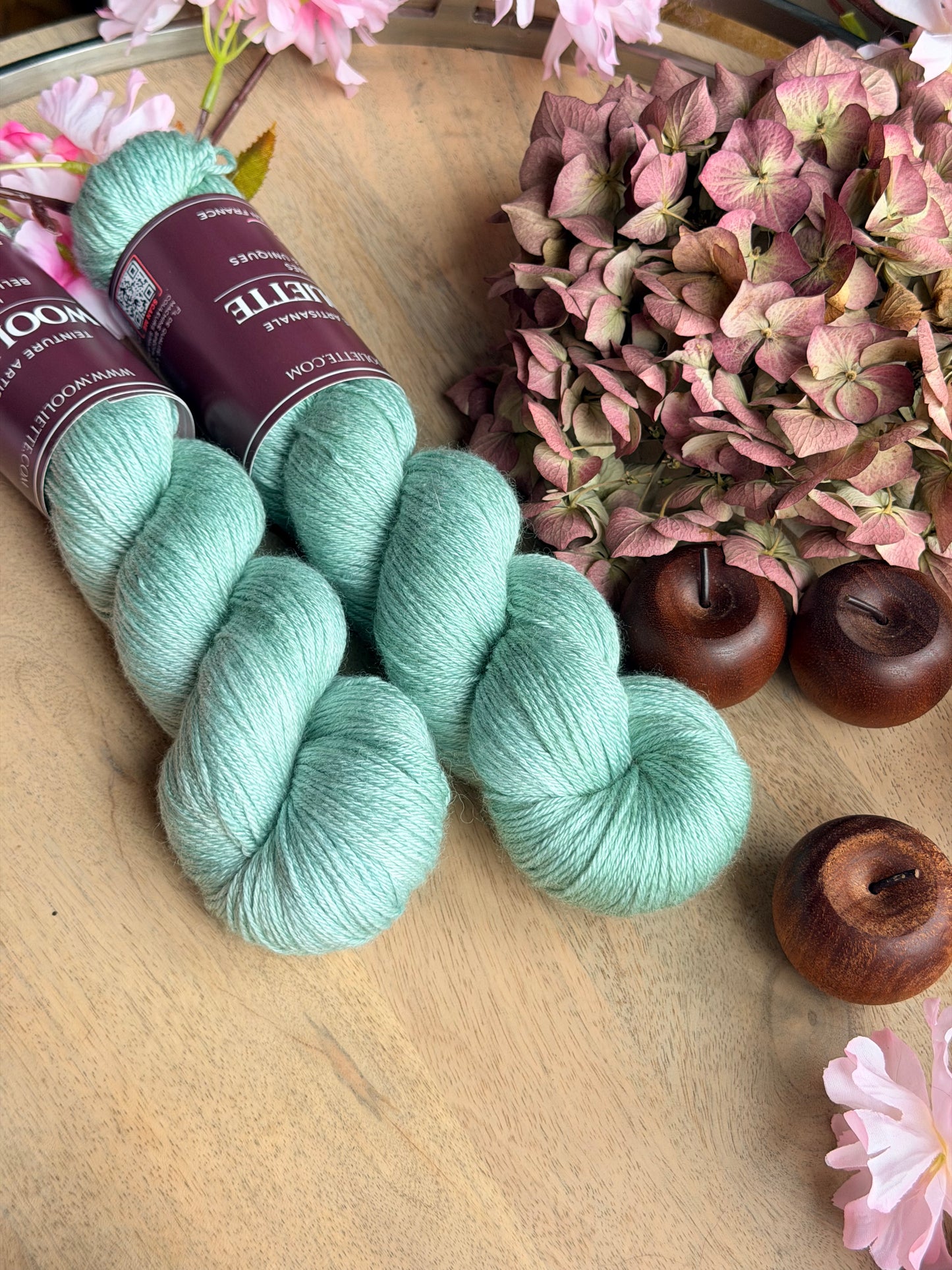 Ornella Fingering Sauge – Fil BFL Soie | Wooliette