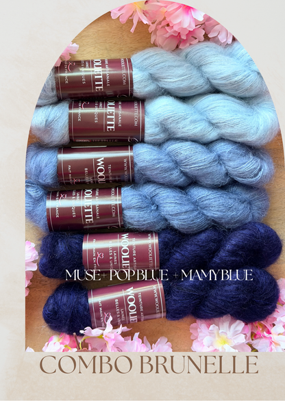 Combo Laine Pull Brunelle + Patron PDF Offert - Mohair Soie - Wooliette