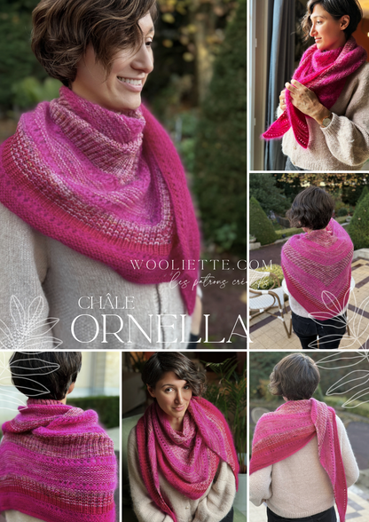 Chale Ornella patron tricot PDF