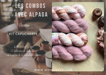 Kit laine et patron Capucharpe Garance base Alpaga