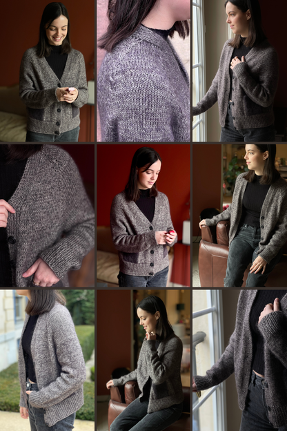 Cardigan Charmant Patron tricot PDF Français