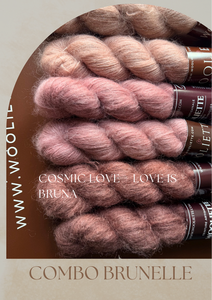 Combo Laine Pull Brunelle + Patron PDF Offert - Mohair Soie - Wooliette