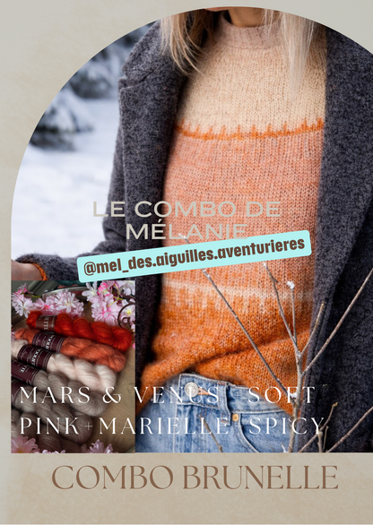 Combo Laine Pull Brunelle + Patron PDF Offert - Mohair Soie - Wooliette