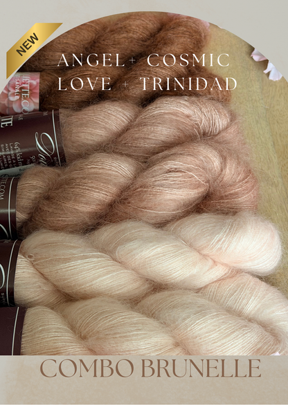 Combo Laine Pull Brunelle + Patron PDF Offert - Mohair Soie - Wooliette