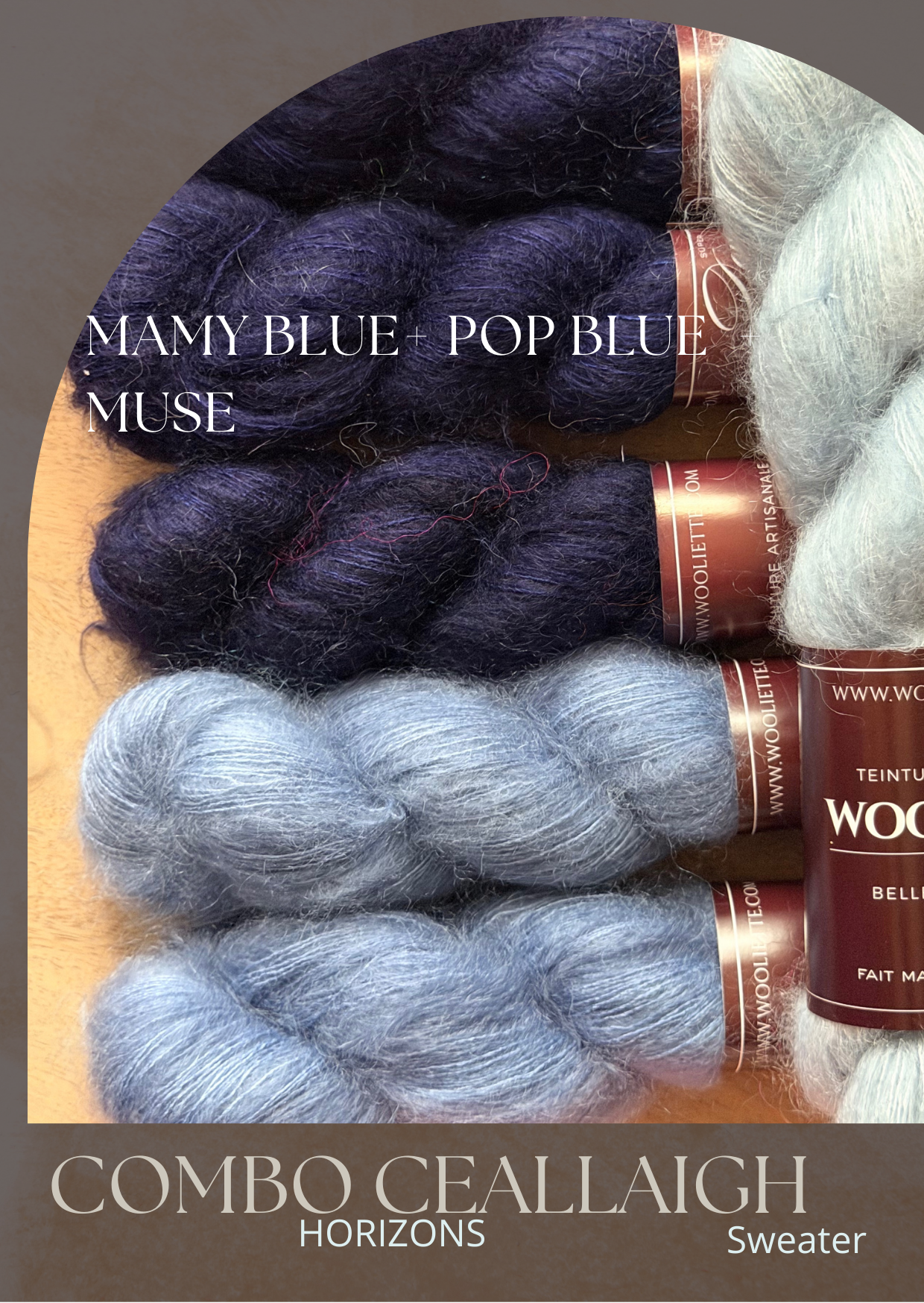 Combo Pull Ceallaigh Sweater (Horizons) - Mohair Soie Doucette
