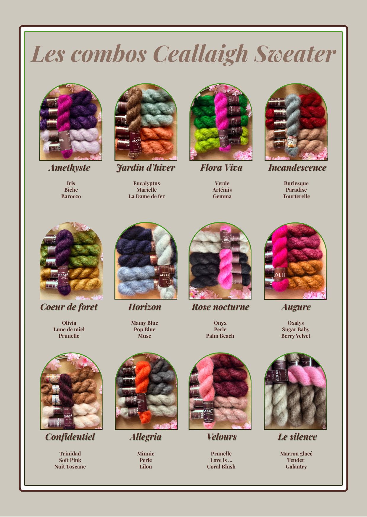 Combo Pull Ceallaigh Sweater (Augure) - Mohair Soie Doucette