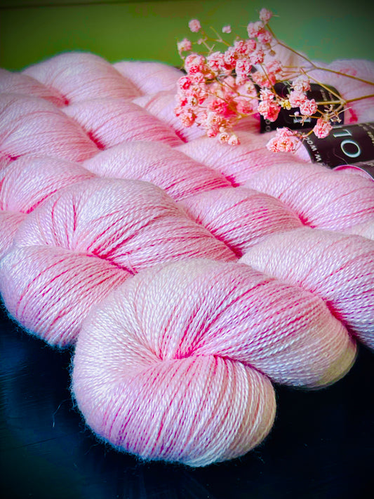 Silky Lace Stelina Merino & Soie Soft Pink